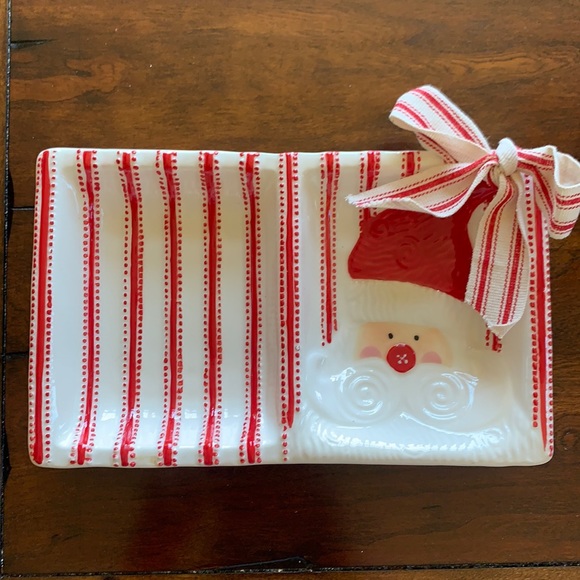 Mud Pie Old St Nick Collection Santa with button nose Double Server 🎄 - Picture 1 of 5